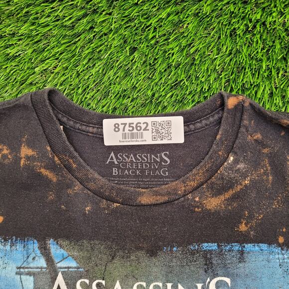 Assassins Creed Shirt XL 24x28 Baggy Bleached Black Flag - Picture 5 of 11